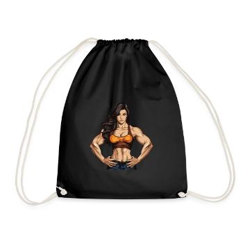 Femme Fitness Muscles Workout Gym Fille - Sac de sport léger - noir - Devant