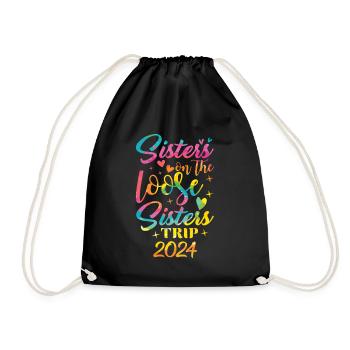 Sisters On The Loose Girls Reunion Trip - Drawstring Bag - black - Front
