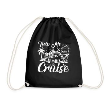 Au secours, je suis en croisière en famille - Sac de sport léger - noir - Devant