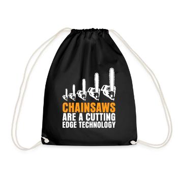 Chainsaw Lumberjack Chain Saw - Drawstring Bag - black - Front