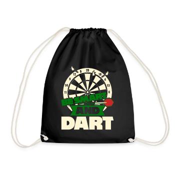 Fléchettes Jeu de fléchettes Joueur de fléchettes drôle - Sac de sport léger - noir - Devant