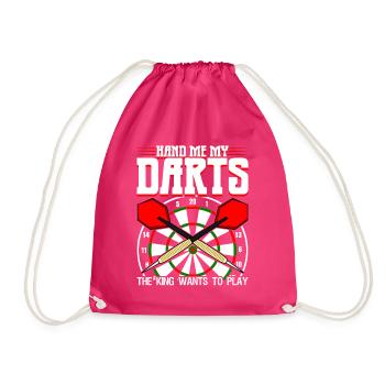 Darts Dartboard Joke Dart Player - Turnbeutel - Fuchsia - Vorne