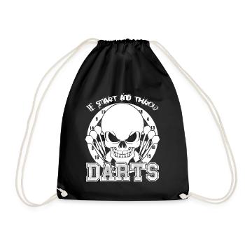 Fléchettes Jeu de fléchettes drôle Joueur de fléchettes - Sac de sport léger - noir - Devant