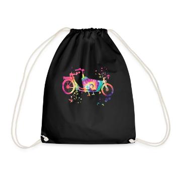Heavy Duty Bike Cargo Bike Cargo Bike Cargo Bike - Drawstring Bag - black - Front