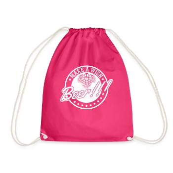 Beer Brewing Joke Home Brewery - Drawstring Bag - fuchsia - Front