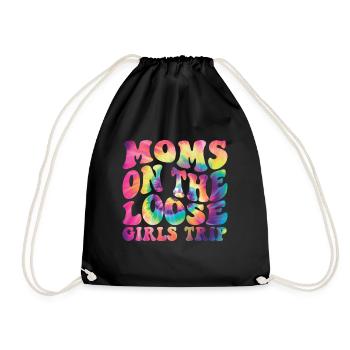 Moms On The Loose Girls Trip - Turnbeutel - Schwarz - Vorne