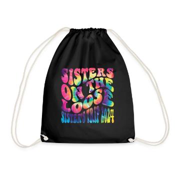 Sisters On The Loose Girls Reunion Trip - Drawstring Bag - black - Front