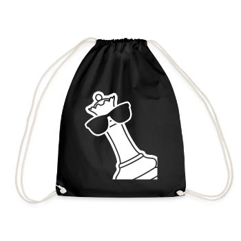 Chess Queen with Sunglasses - Drawstring Bag - black - Front