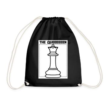 Chess Queen Chess Board Chess Player - Drawstring Bag - black - Front