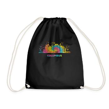 Columbusite Skyline Columbus - Drawstring Bag - black - Front