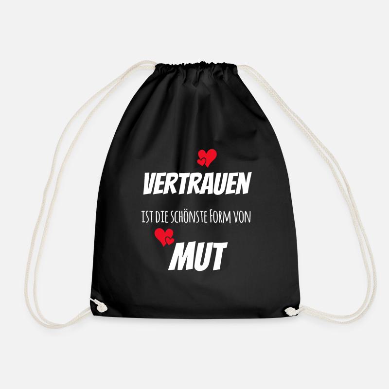 Liebe Vertrauen Partnerschaft - Turnbeutel - Schwarz