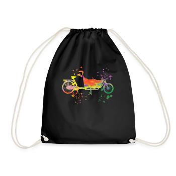 Heavy Duty Bike Cargo Bike Cargo Bike Cargo Bike - Drawstring Bag - black - Front