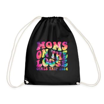 Moms On The Loose Girls Trip - Turnbeutel - Schwarz - Vorne