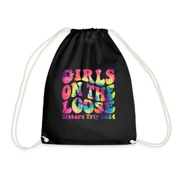Sisters On The Loose Girls Reunion Trip - Drawstring Bag - black - Front