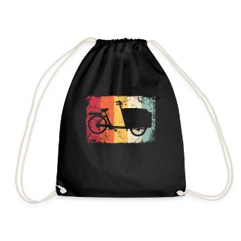 Lastenfahrrad Lastenrad Cargo Bike Cargobike - Drawstring Bag - black - Front