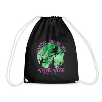 Cancer Sorcière Vert Violet Anal Cancer - Sac de sport léger - noir - Devant