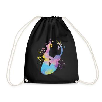 Diving, Synchronized Diving, Artistic Jumping - Drawstring Bag - black - Front