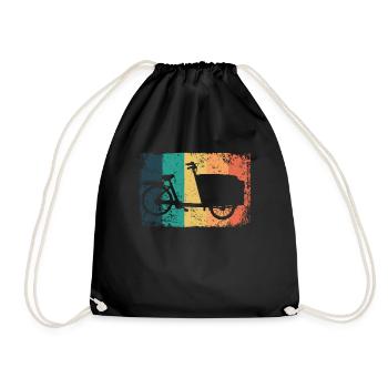 Lastenfahrrad Lastenrad Cargo Bike Cargobike - Drawstring Bag - black - Front