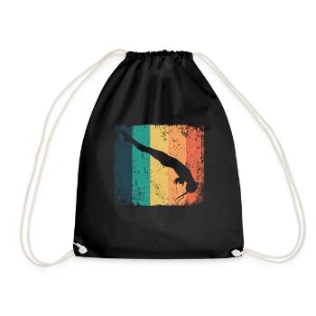 Synchronized Water Diver High Diver - Drawstring Bag - black - Front