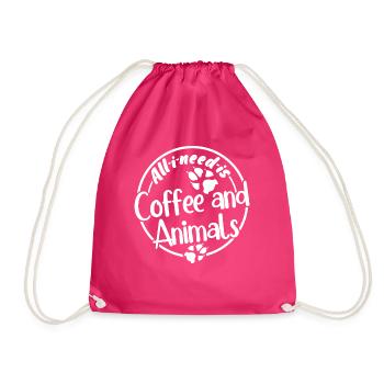 Veterinarian Veterinary Vet Medicine - Drawstring Bag - fuchsia - Front