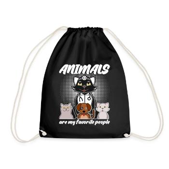 Veterinarian Animals Veterinary Medicine - Drawstring Bag - black - Front