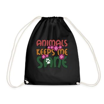 Animals Veterinary Medicine Veterinarian - Drawstring Bag - black - Front