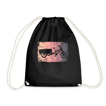 Lastenfahrrad Lastenrad Cargo Bike Cargobike - Drawstring Bag - black - Front