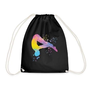 Plongeon, Plongeon synchronisé, Saut artistique - Sac de sport léger - noir - Devant