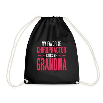 Chiropraktiker Chiropraktik - Turnbeutel - Schwarz - Vorne