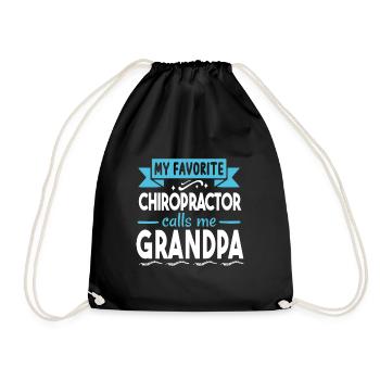 Chiropraktiker Chiropraktik - Turnbeutel - Schwarz - Vorne