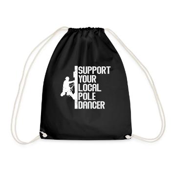 Soutenez votre monteur de ligne local - Sac de sport léger - noir - Devant