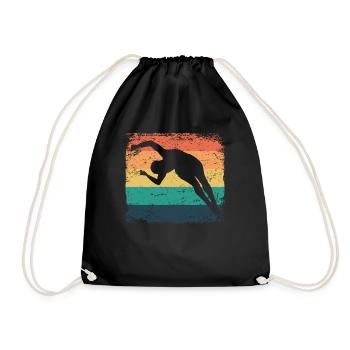 Diving, Artistic Jumping, Synchronized Diving - Drawstring Bag - black - Front