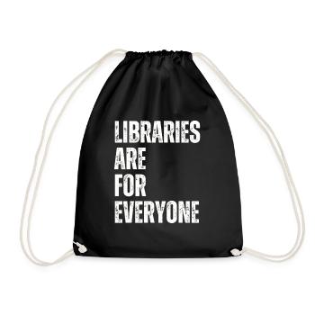Les bibliothèques s’adressent à tous les amoureux des livres - Sac de sport léger - noir - Devant