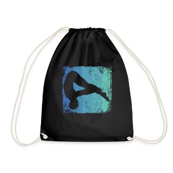 Synchronized Water Diver High Diver - Drawstring Bag - black - Front