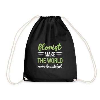 Designer floral Fleuriste Fleuriste Fleuriste - Sac de sport léger - noir - Devant