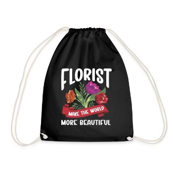 Designer floral Fleuriste Fleuriste Fleuriste - Sac de sport léger - noir - Devant