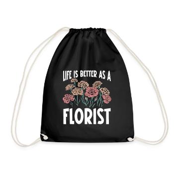 Designer floral Fleuriste Fleuriste Fleuriste - Sac de sport léger - noir - Devant