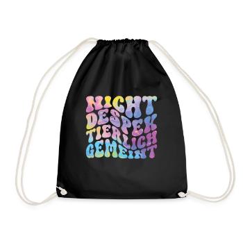 Nicht Despektierlich Gemeint - Turnbeutel - Schwarz - Vorne
