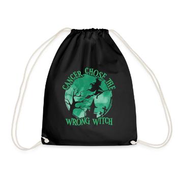 Cancer Witch Green Liver Cancer - Drawstring Bag - black - Front