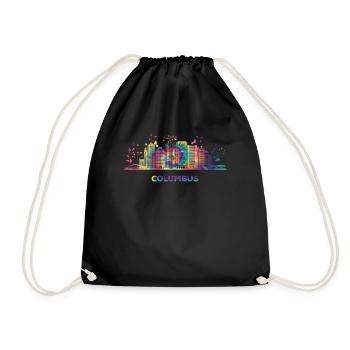 Columbusite Skyline Columbus - Drawstring Bag - black - Front