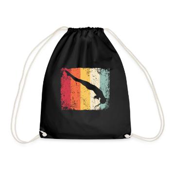 Synchronized Water Diver High Diver - Drawstring Bag - black - Front