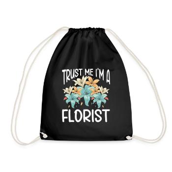 Designer floral Fleuriste Fleuriste Fleuriste - Sac de sport léger - noir - Devant