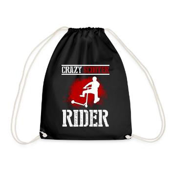 Kick Scooter Stunt Scooter Kick Skater Scooter - Drawstring Bag - black - Front