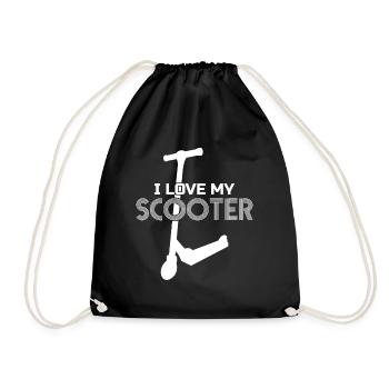 Scooter Rider Kick Scooter - Drawstring Bag - black - Front