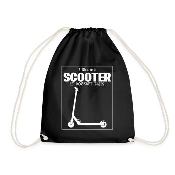 Kick Scooter Rider Stunt Scooter - Drawstring Bag - black - Front