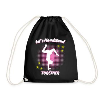 Équilibre sur les mains Gymnaste Équilibre sur les mains - Sac de sport léger - noir - Devant