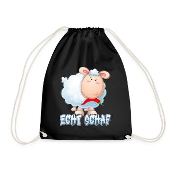 Real Sheep North German Lamb Sheep Shepherd - Drawstring Bag - black - Front
