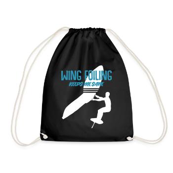 Wing Foiling Wing Surfing Winging - Turnbeutel - Schwarz - Vorne