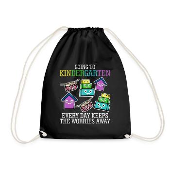 Kindergarten - Drawstring Bag - black - Front
