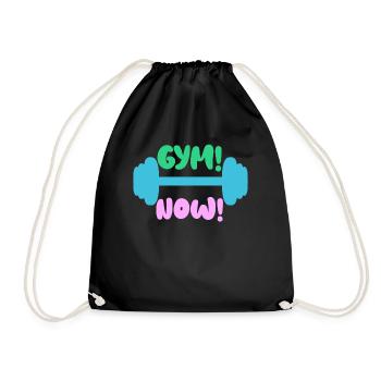 Fitness Gym Bodybuilding Bodybuilder - Drawstring Bag - black - Front
